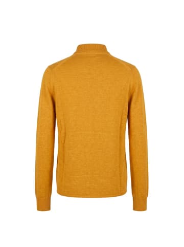 Malo Orange Seide Herren Langarm-Poloshirt