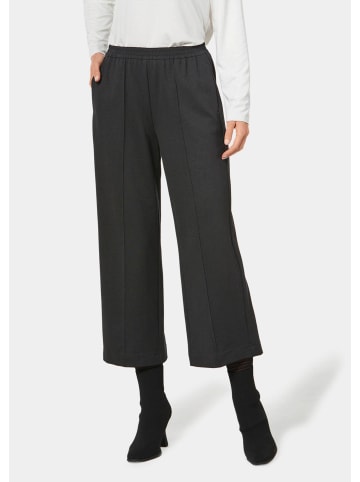 GOLDNER Kurzgröße:  Culotte Verkürzte Jersey-Hose VERA mit Biesen in schwarz