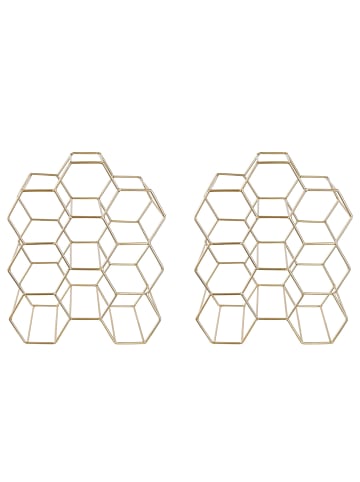 Butlers Weinregal CUBICLE 2er-Set in Gold