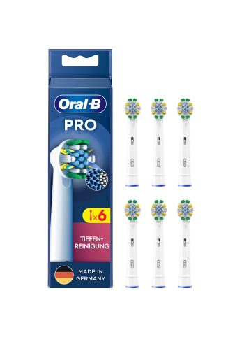 Oral-B Aufsteckbürsten "Pro Tiefenreinigung" in Weiß (6er-Pack)