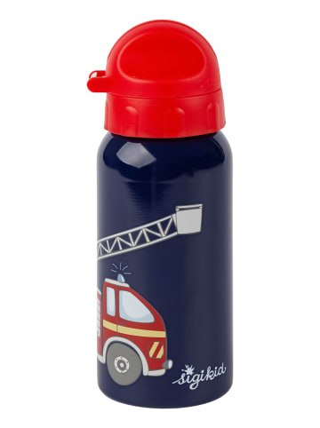 Sigikid Edelstahl Trinkflasche Feuerwehr 400ml in dunkelblau/rot