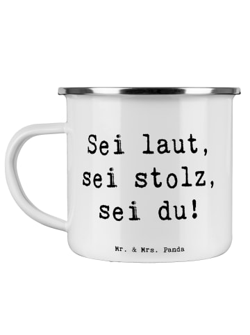 Mr. & Mrs. Panda Becher Spruch Sei du Mutig mit Spruch in Weiß