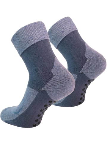 normani 4 Paar Homesocks mit Frotteesohle und ABS in Jeans