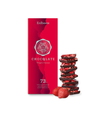 Granar 75g Bio Schokolade mit gefriergetrockneten Erdbeeren 73% Kakao von CHOCQLATE