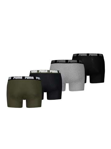 Puma Boxershorts PUMA MEN EVERYDAY BASIC BOXERS 2P in Black-Green-Grey / Grey