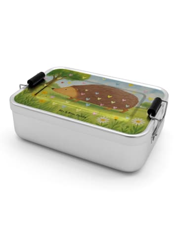 Mr. & Mrs. Panda aluminium brotdose Igel Herzen Design ohne Spruch in Weiß