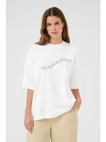 Karen By Simonsen T-shirt KBVigdis Baggy fit in Vigdis print - bright white