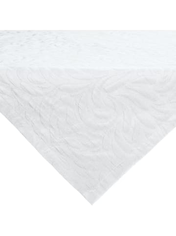 Erwin Müller Jacquard, Baumwollmischung Mitteldecke Cadiz in weiß