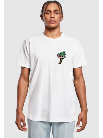 Mister Tee Mister Tee Herren Flamingo T-Shirt Round Neck in white
