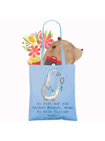 Mr. & Mrs. Panda Schultasche Biologe Herz mit Spruch in Sky Blue