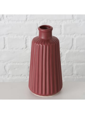 Boltze Vase Esko 2er-Set in dunkelrot