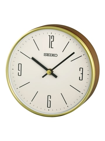 Seiko Tischuhr Holz/Goldfarben