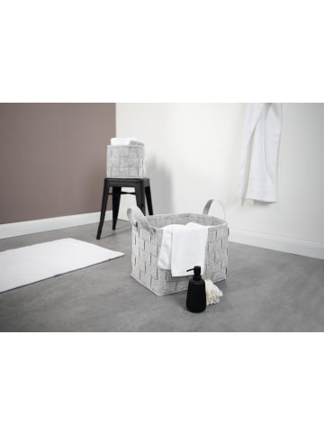 N8WERK Aufbewahrungskorb Filz 35cm hellgrau mit Henkel grau