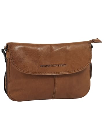 SPIKES & SPARROW Umhängetasche echt Leder in cognac