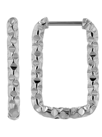 Adeliás Damen Creolen aus Edelstahl 2.1 cm in silber