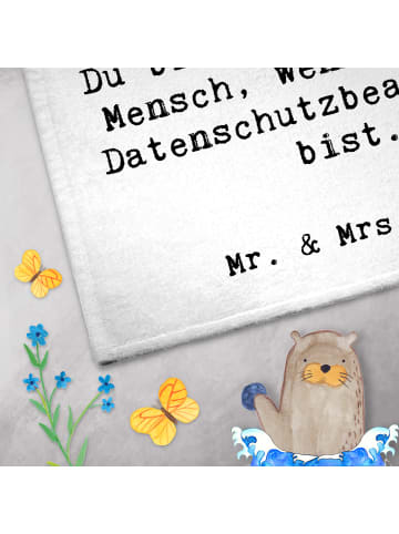 Mr. & Mrs. Panda Kleines Handtuch Datenschutzbeauftragte Herz mi... in Weiß