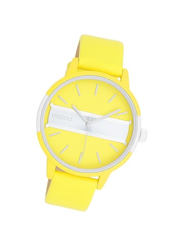 Oozoo Analog-Armbanduhr Oozoo Timepieces gelb groß (ca. 42mm)