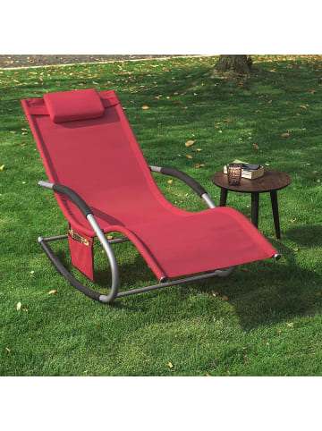 SoBuy Swingliege in Rot - (B)150 x (H)63 x (T)87cm