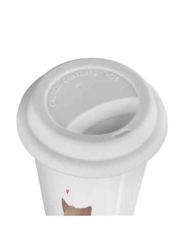 Mr. & Mrs. Panda To Go Becher Hund Dackel mit Spruch in Weiß