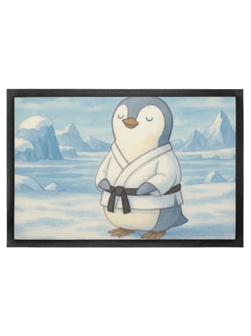 Mr. & Mrs. Panda Schmutzmatte Pinguin Karate Design ohne Spruch in Weiß