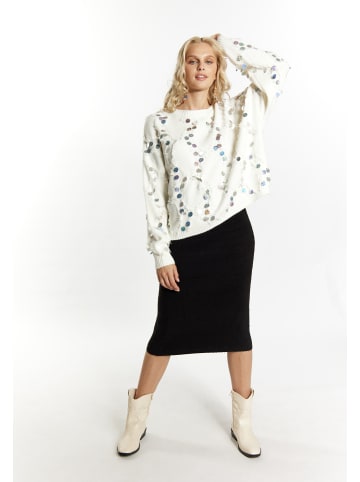 IZIA Damen Pullover in Wollweiss