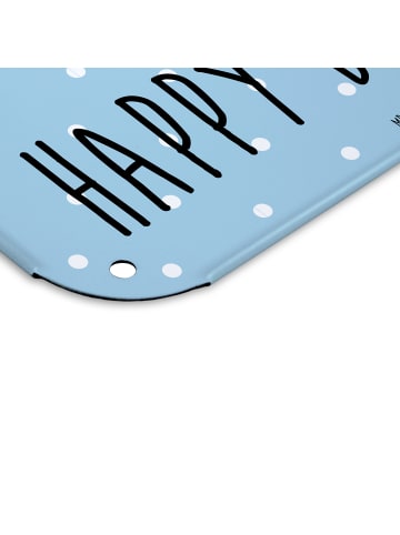 Mr. & Mrs. Panda Wandbild Bär Geburtstag mit Spruch in Blau Pastell