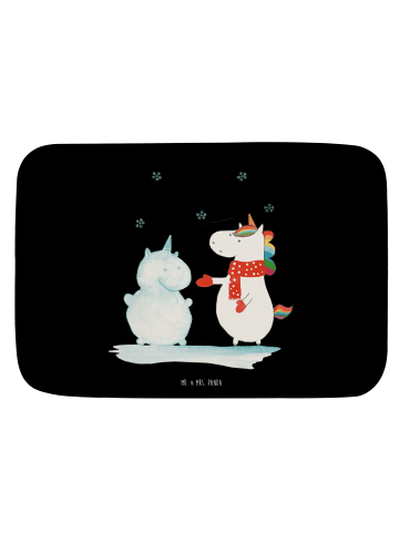 Mr. & Mrs. Panda Duschvorleger Einhorn Schneemann ohne Spruch in Schwarz