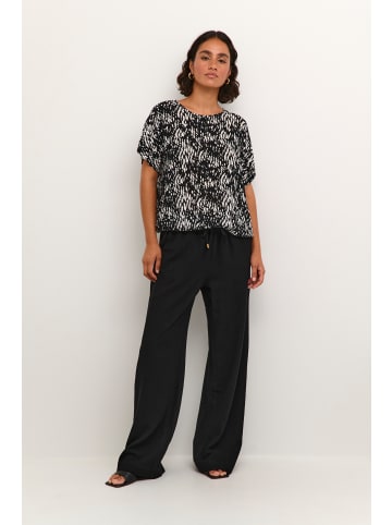 Kaffe Ärmellose Bluse KAamber Loose fit in Black/White Graphic Snake