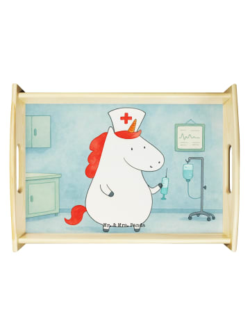 Mr. & Mrs. Panda Servier Tablett Einhorn Krankenschwester Design... in Weiß