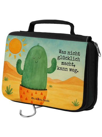 Mr. & Mrs. Panda Kosmetiktasche Kaktus Sonne Design mit Spruch in Weiß