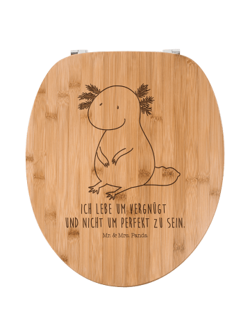 Mr. & Mrs. Panda WC Sitz Axolotl Niedlich mit Spruch in Transparent