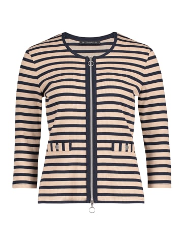 Betty Barclay Shirtjacke mit Rippenstruktur in Beige/Dark Blue