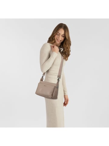 Mandarina Duck Mellow Umhängetasche Leder 29 cm in warm taupe
