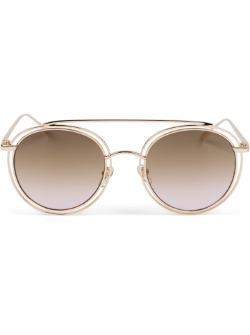 styleBREAKER Sonnenbrille in Gold / Braun Verlauf