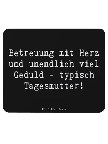 Mr. & Mrs. Panda Mouse Pad Spruch Tagesmutter Liebe mit Spruch in Schwarz