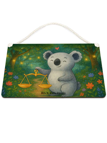 Mr. & Mrs. Panda Schild Waage Astrologie Design ohne Spruch in Weiß