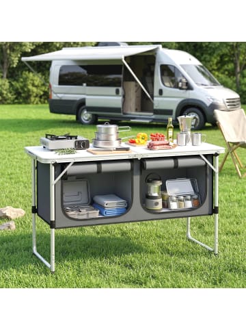 Outsunny Campingküche,120cm x 47cm x 70cm,silber