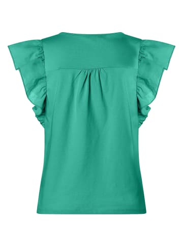 More & More Kurzarmshirt in summergarden green