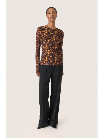 Soaked in Luxury Langarm-Shirt SLKerrie Gerade Passform in Tortoise Print