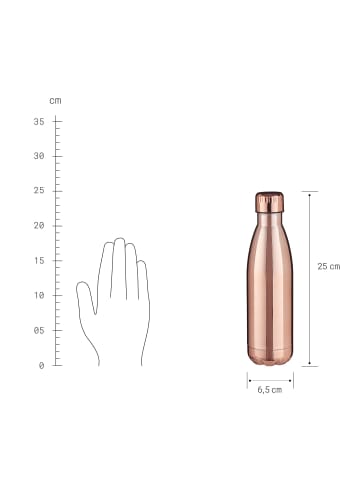 Butlers Isolierflasche 500 ml TO GO in Roségold