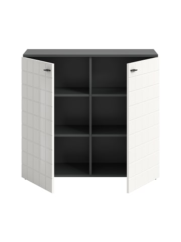 xonox.home Kommode (B/H/T): 92x86x37 in weiß Hochglanz und anthrazit