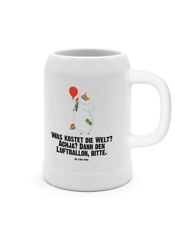 Mr. & Mrs. Panda Seidel Einhorn Luftballon mit Spruch in Weiß