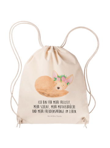 Mr. & Mrs. Panda wander rucksack Wüstenfuchs Blumen mit Spruch in Creme