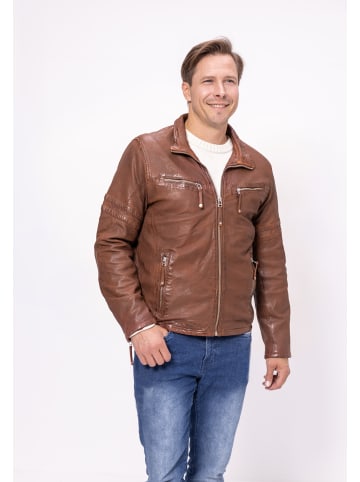 JILANI Herren Lederjacke in orange