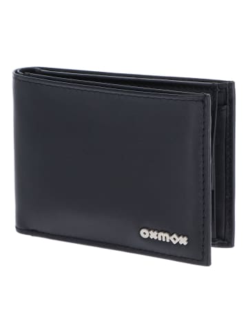 oxmox Leather Geldbörse RFID Schutz Leder 11 cm schwarz-pure 2.0metal square