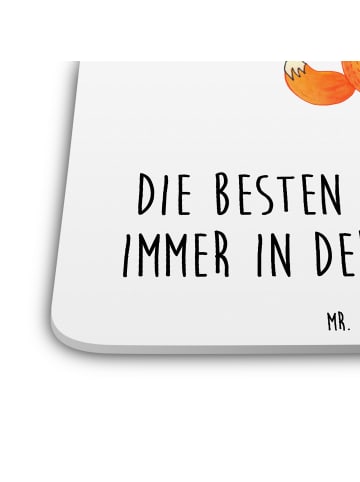 Mr. & Mrs. Panda Untersetzer für Gläser Fuchs Koch mit Spruch in Weiß