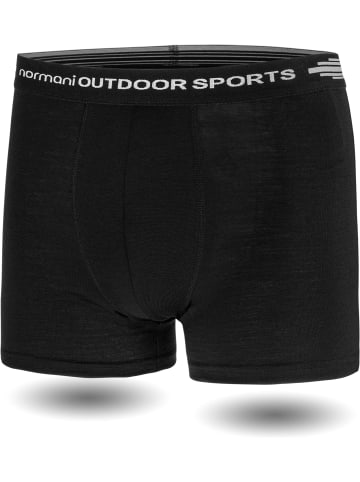 Normani Outdoor Sports 2er Pack Herren Merino Boxershorts in Schwarz