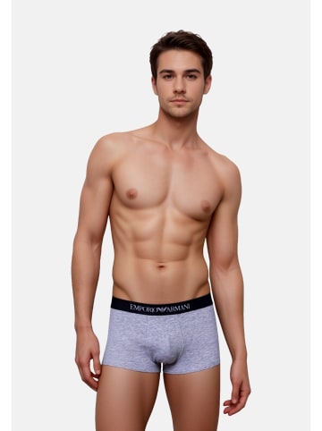 Emporio Armani Boxershorts 'Trunk' in navy, weiß, grau