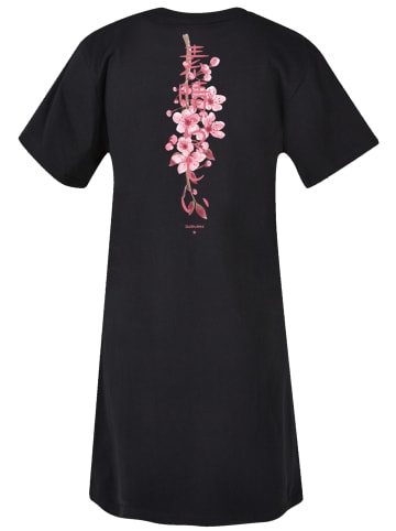 F4NT4STIC Damen T-Shirt Kleid Cherry Blossom Damen T-Shirt Kleid in schwarz