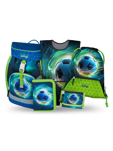 BAAGL 5-tlg. Set: Schulrucksack Airy in Violett Fußball Ball